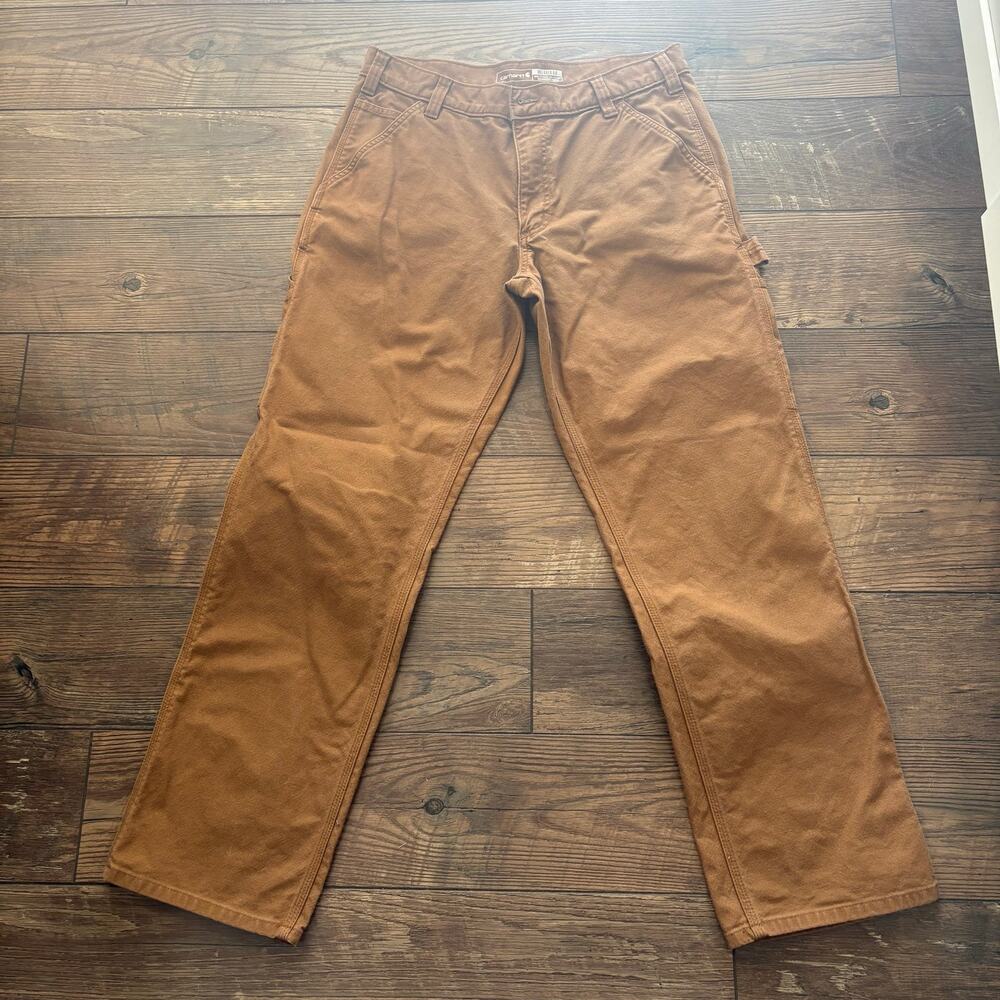 Carhartt Rugged Flex Relaxed Fit Carpenter Jeans Brown Mens SIze 34x32 BN3279-M